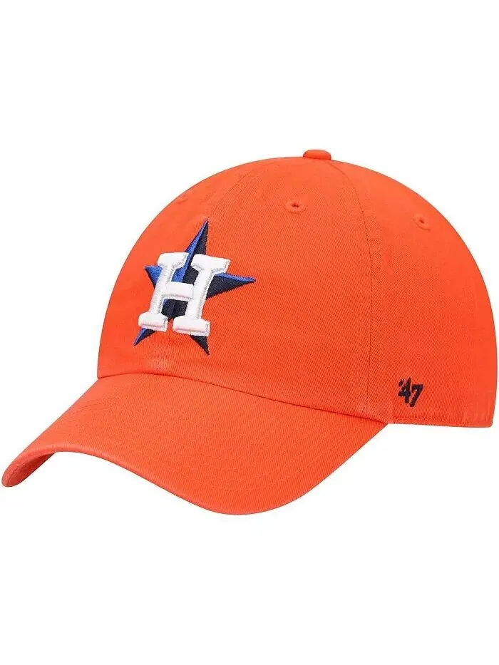 Мужская оранжевая кепка Houston Astros Clean Up Adjustable '47 Brand — изображение 1 из 4