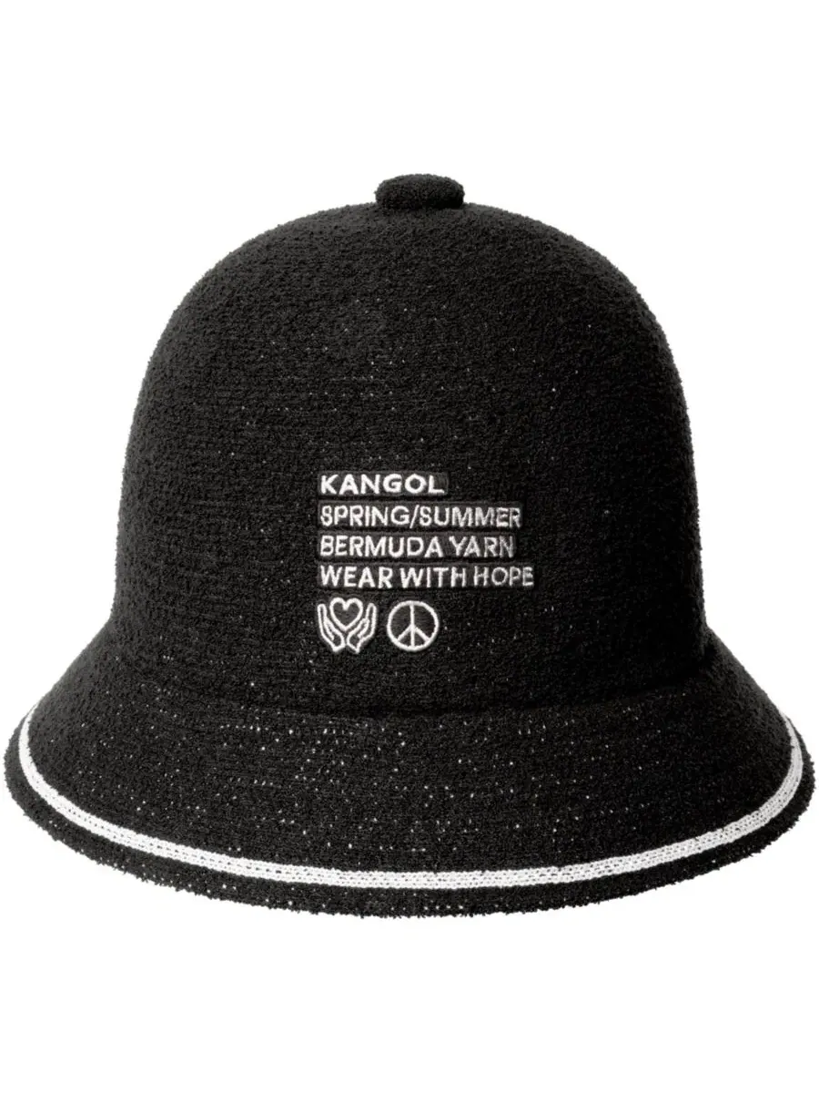 Шляпа-панама с вышивкой Fine Print Casual Kangol — изображение 1 из 4, черный