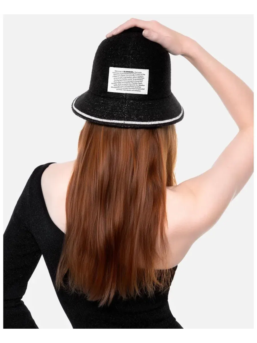 Шляпа-панама с вышивкой Fine Print Casual Kangol — изображение 3 из 4, черный