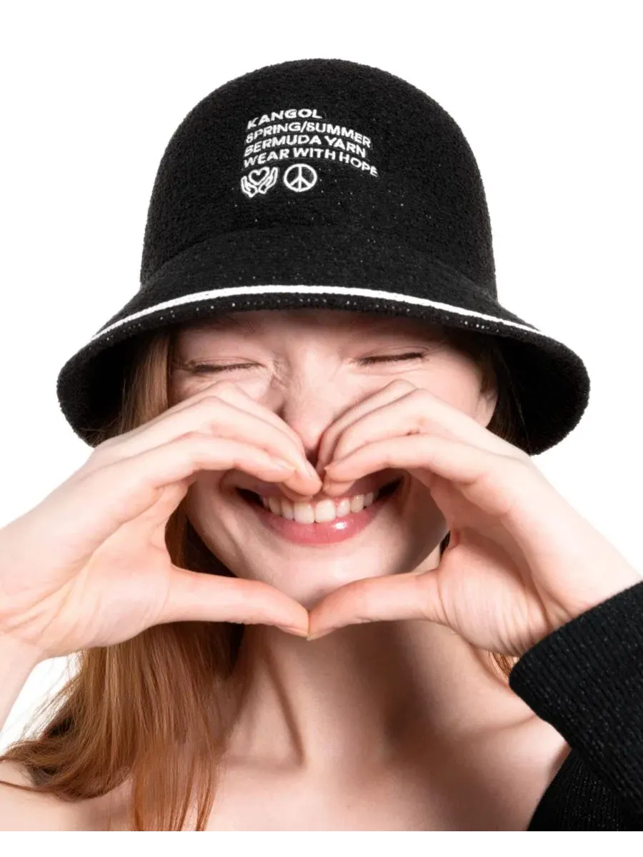 Шляпа-панама с вышивкой Fine Print Casual Kangol — изображение 4 из 4, черный