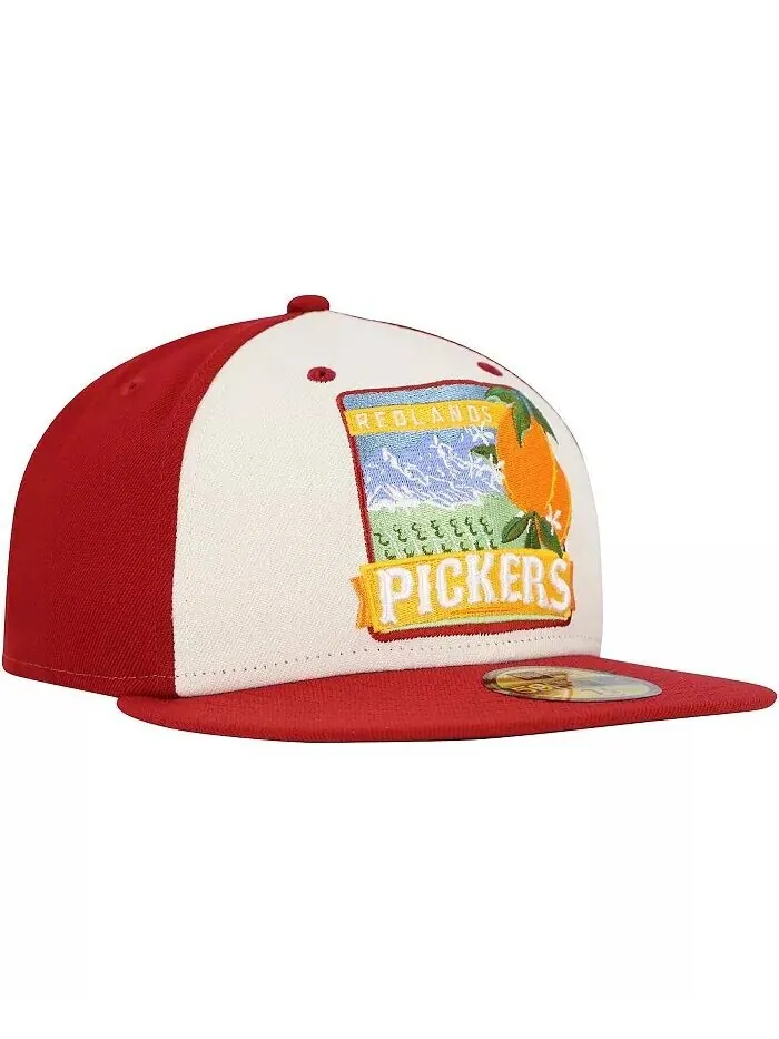 Мужская белая/красная шляпа Inland Empire 66ers Theme Night Redlands Pickers 59FIFTY New Era — изображение 3 из 4