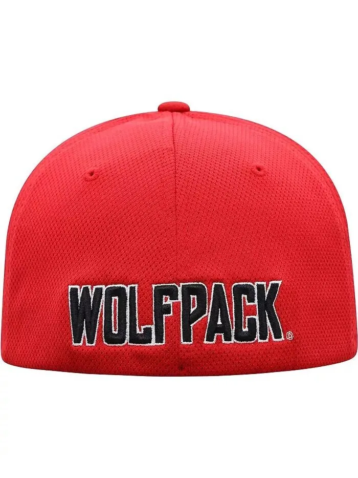 Мужская красная кепка Nc State Wolfpack Reflex Logo Flex Top of the World — изображение 4 из 4