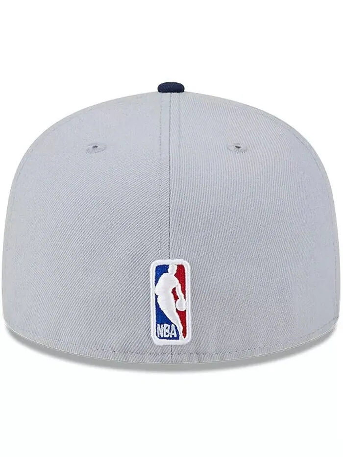 Мужская серо-темно-синяя двухцветная облегающая шляпа New Orleans Pelicans Tip-Off 59FIFTY New Era — изображение 3 из 4