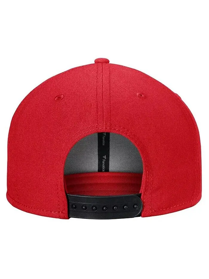 Фирменная мужская красная регулируемая кепка Chicago Blackhawks Fundamental Fanatics — изображение 2 из 4, красный черный