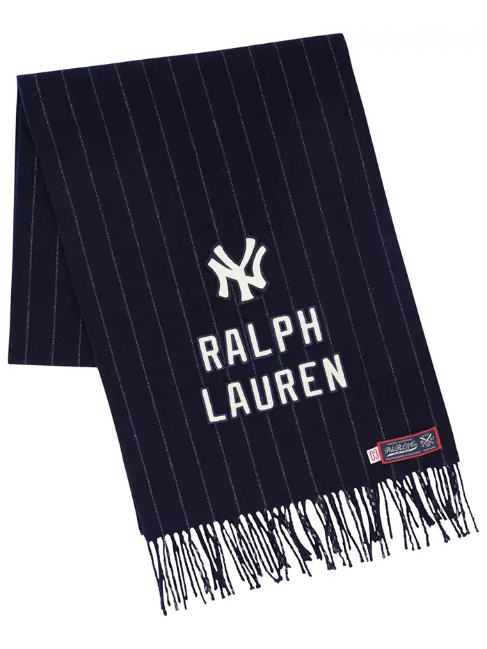 Классический шарф в полоску Polo Ralph Lauren — изображение 1 из 4, синий