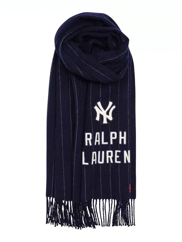 Классический шарф в полоску Polo Ralph Lauren — изображение 2 из 4, синий