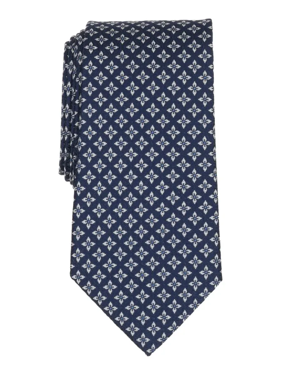 Мужской галстук Brooks Brothers Classic Circle Florette Pattern — изображение 1 из 6, темно-синий