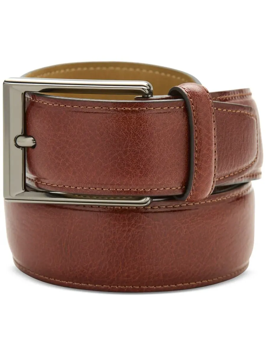 Perry Ellis Portfolio Мужской кожаный пояс Tokyo Brown