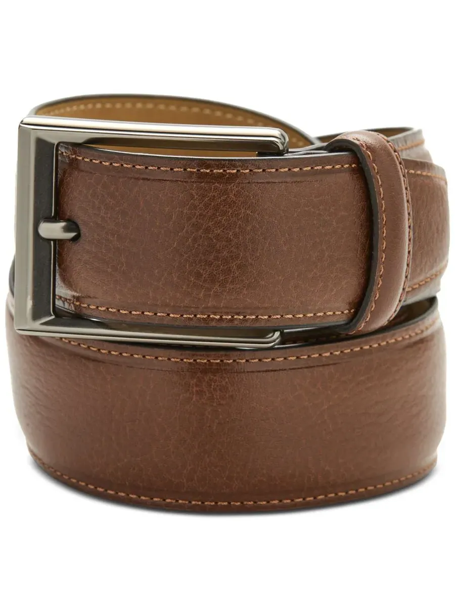 Perry Ellis Portfolio Мужской кожаный пояс Tokyo Brown