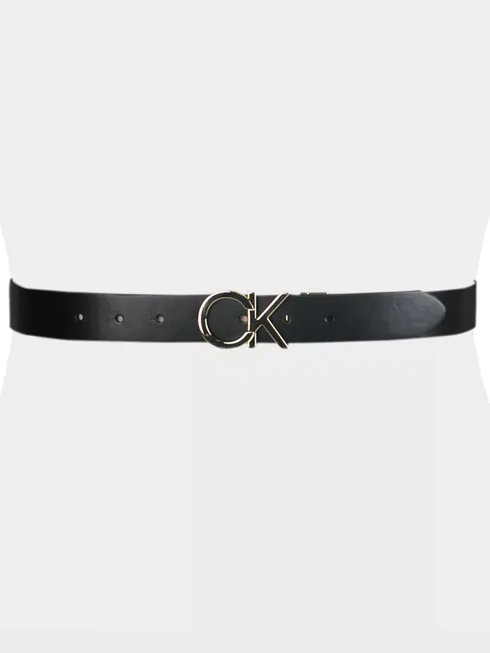 Женский реверсивный пояс с пряжкой Monogram Calvin Klein — изображение 5 из 9, черный серый