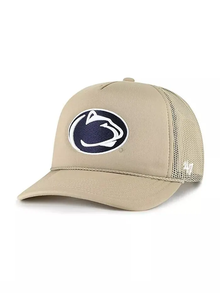 Мужская кепка цвета хаки Penn State Nittany Lions из пенопласта с сеткой спереди Trucker Snapback — изображение 1 из 3