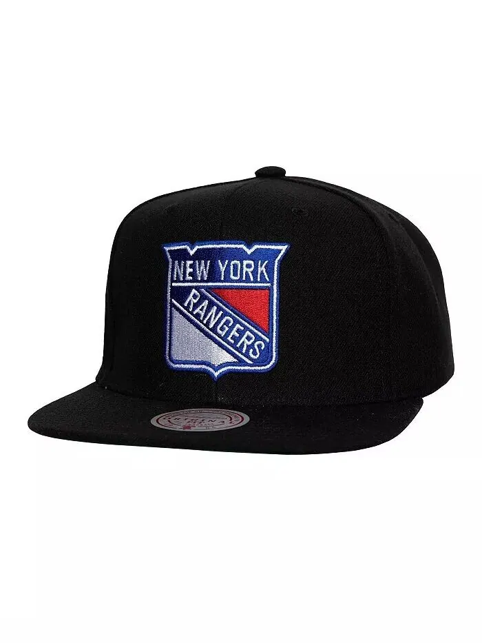 Мужская черная кепка Snapback New York Rangers Core Top Spot Spot Mitchell & Ness — изображение 1 из 4, черный