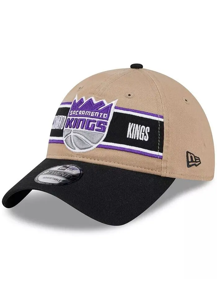 Мужская светло-коричневая/черная регулируемая кепка Sacramento Kings NBA Draft 9TWENTY 2024 New Era — изображение 1 из 4