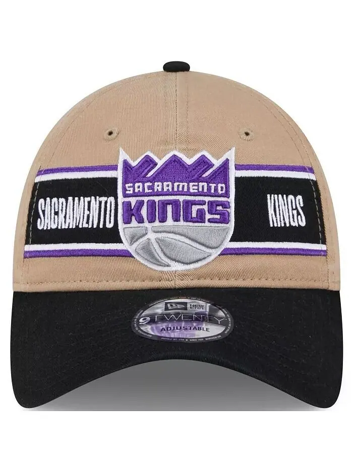 Мужская светло-коричневая/черная регулируемая кепка Sacramento Kings NBA Draft 9TWENTY 2024 New Era — изображение 2 из 4