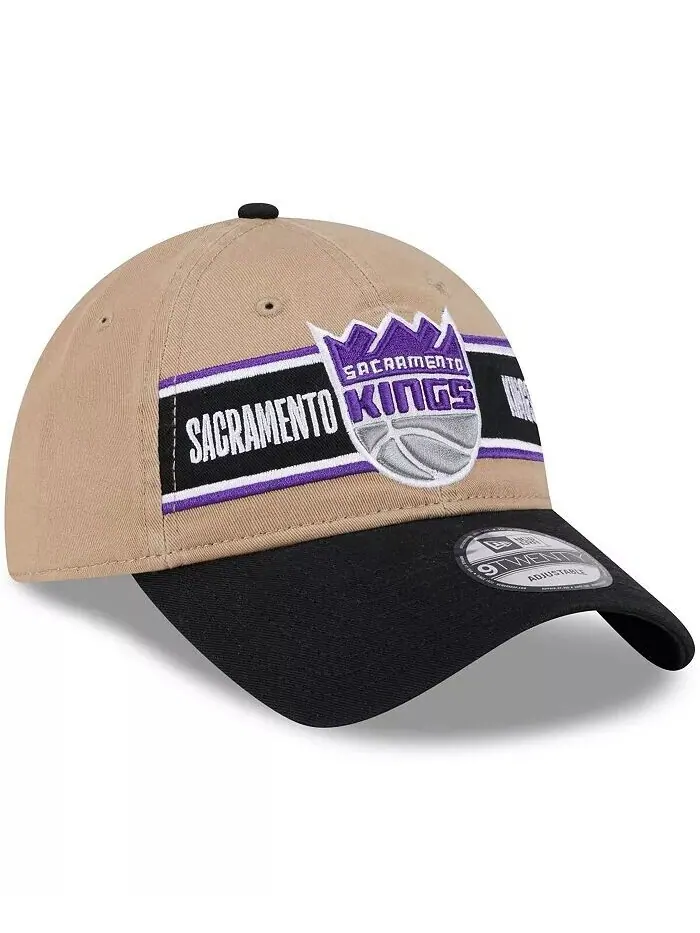 Мужская светло-коричневая/черная регулируемая кепка Sacramento Kings NBA Draft 9TWENTY 2024 New Era — изображение 3 из 4