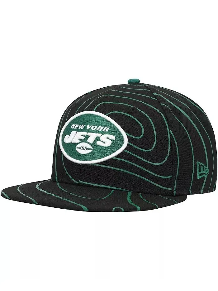 Мужская черная приталенная кепка New York Jets Geo 59FIFTY New Era — изображение 1 из 4, черный