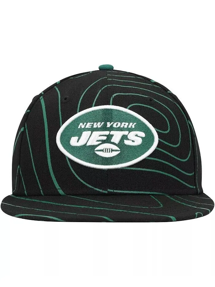 Мужская черная приталенная кепка New York Jets Geo 59FIFTY New Era — изображение 2 из 4, черный