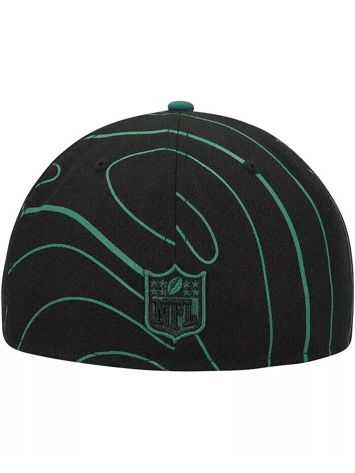 Мужская черная приталенная кепка New York Jets Geo 59FIFTY New Era — изображение 3 из 4, черный