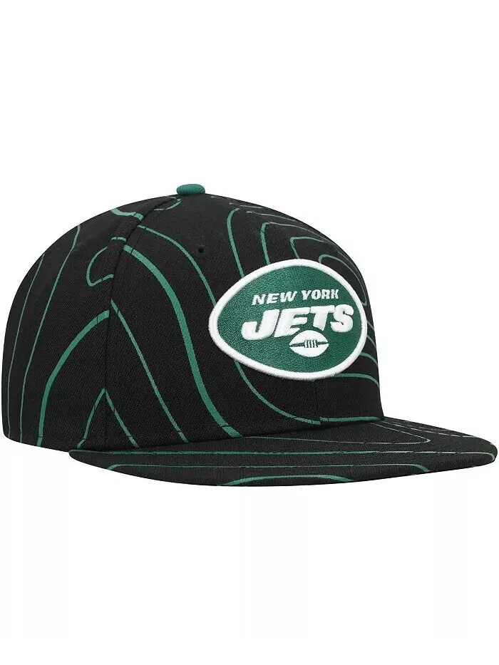 Мужская черная приталенная кепка New York Jets Geo 59FIFTY New Era — изображение 4 из 4, черный