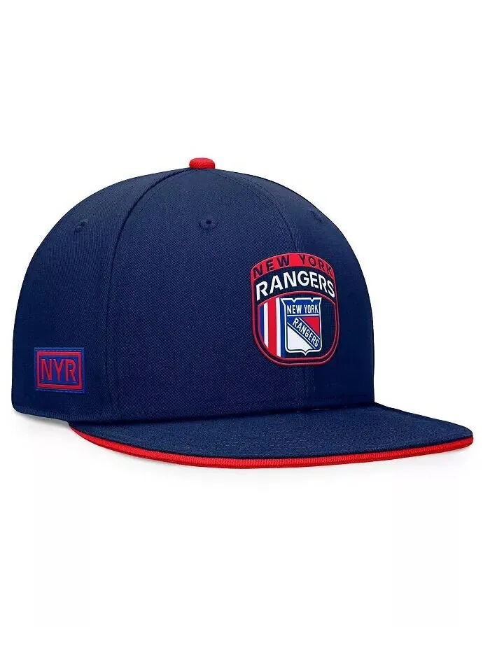 Мужская темно-синяя кепка Snapback проекта НХЛ «Нью-Йорк Рейнджерс 2024» Fanatics — изображение 1 из 4, темно-синий красный