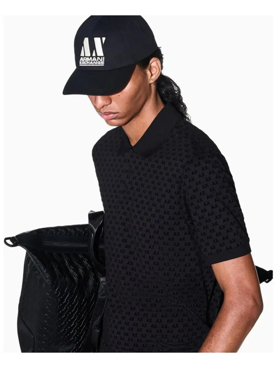 Кепка из флока с логотипом A|X Armani Exchange — изображение 3 из 3, черный
