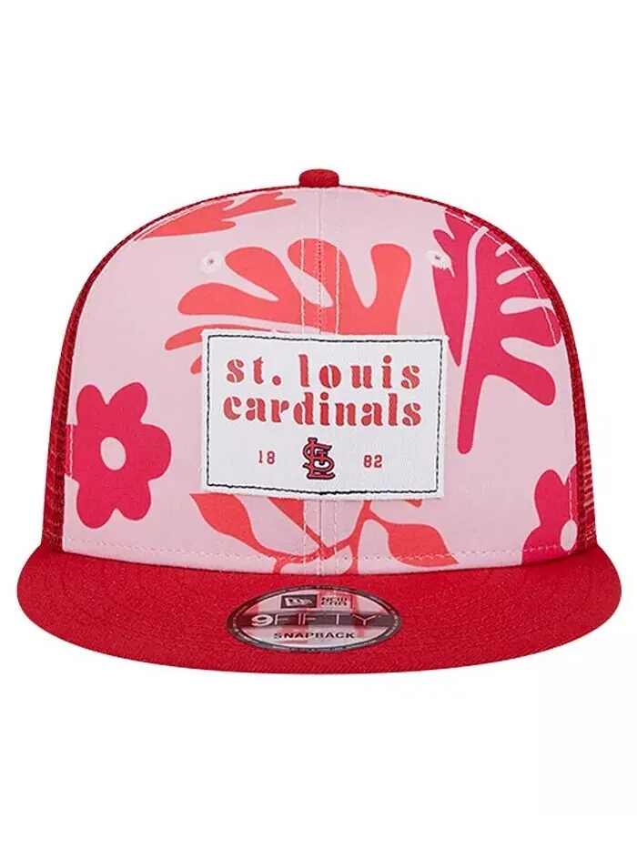Мужская красная кепка St. Louis Cardinals Bikini Bottom Trucker 9FIFTY Snapback New Era — изображение 2 из 4, красный