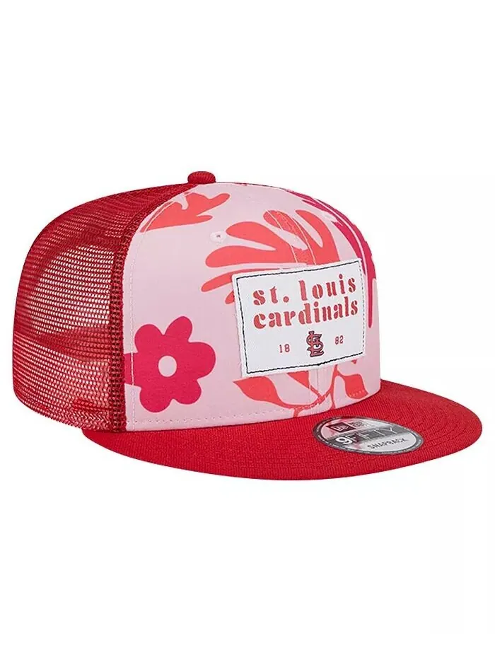 Мужская красная кепка St. Louis Cardinals Bikini Bottom Trucker 9FIFTY Snapback New Era — изображение 3 из 4, красный