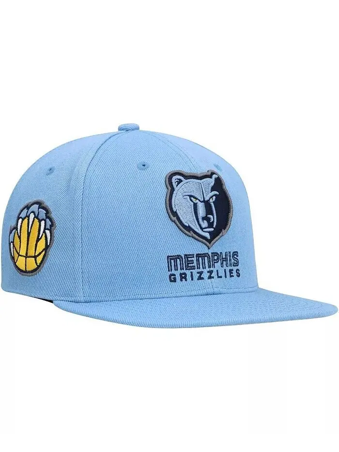 Мужская голубая кепка Memphis Grizzlies Side Core 2.0 Snapback Mitchell & Ness — изображение 1 из 2, светлый синий