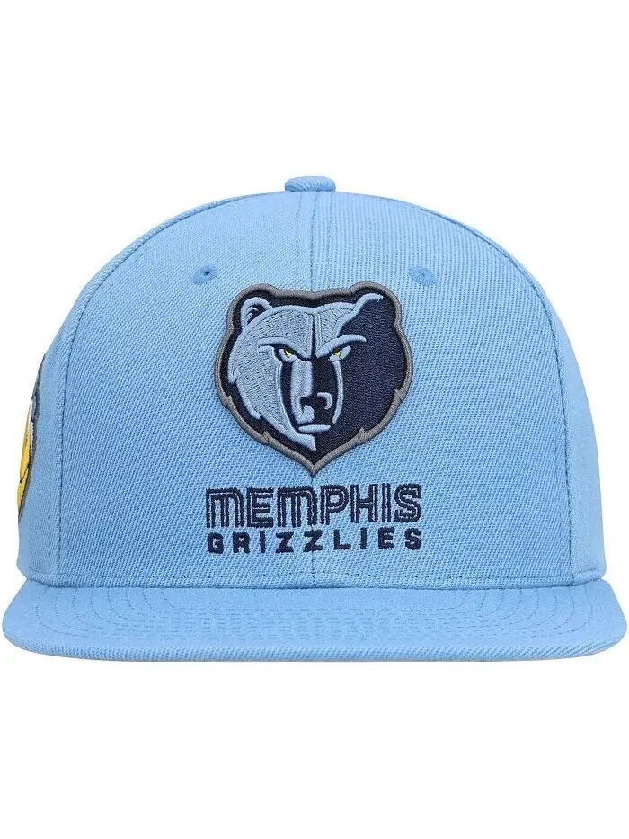 Мужская голубая кепка Memphis Grizzlies Side Core 2.0 Snapback Mitchell & Ness — изображение 2 из 2, светлый синий