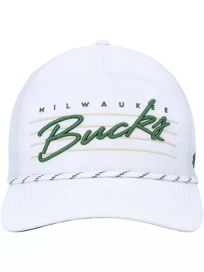 Мужская белая кепка Milwaukee Bucks Downburst Hitch Snapback '47 Brand — изображение 2 из 2, белый