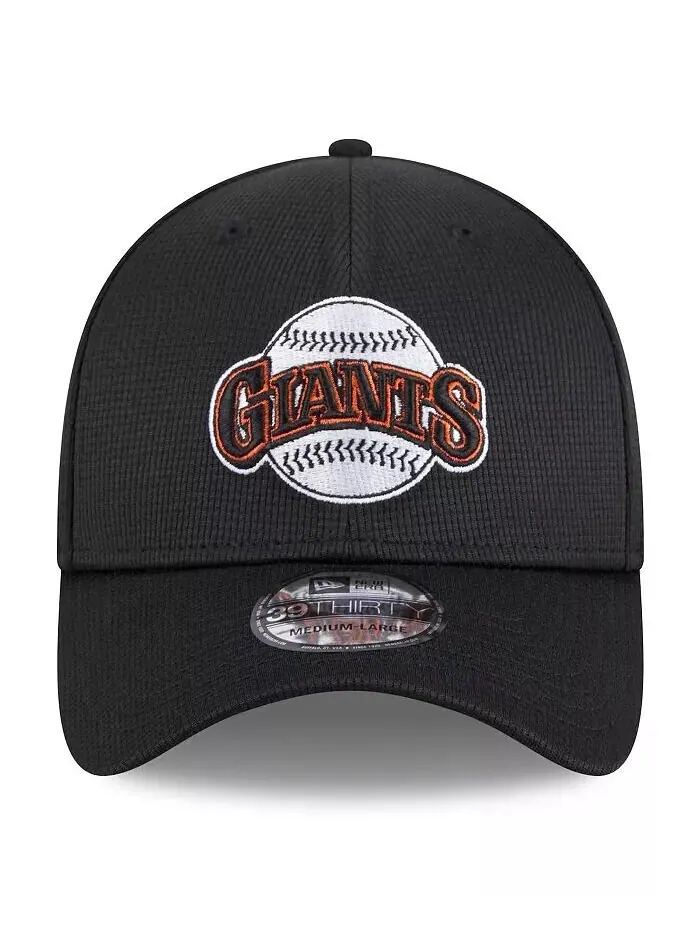 Мужская черная кепка San Francisco Giants 2024 Batting Practice 39THIRTY Flex Hat New Era — изображение 2 из 4, черный