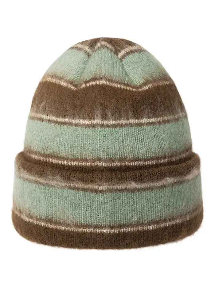 Мужская вязаная шапка с полосками Kangol — изображение 3 из 3, коричневый