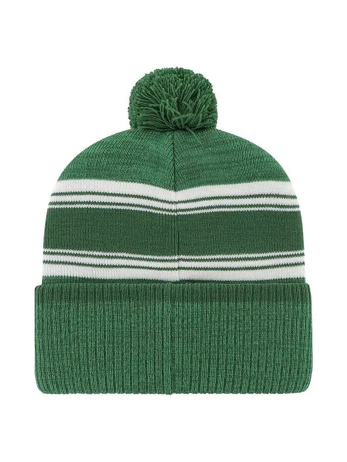 Мужская зеленая шапка New York Jets Fadeout Cuffed Knit с помпоном '47 Brand — изображение 2 из 2
