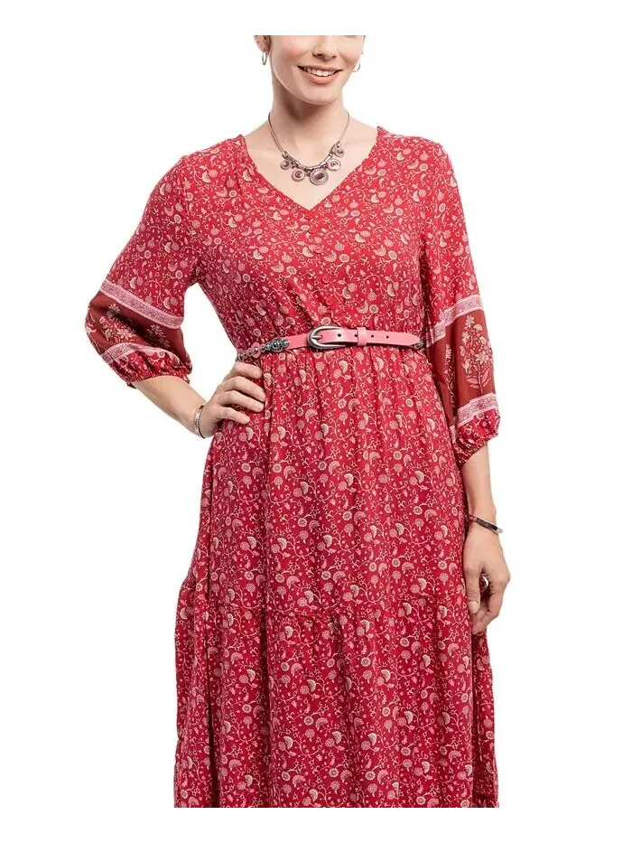 Женский кожаный ремень Rosa Flourish OLD TREND — изображение 7 из 16, розовый
