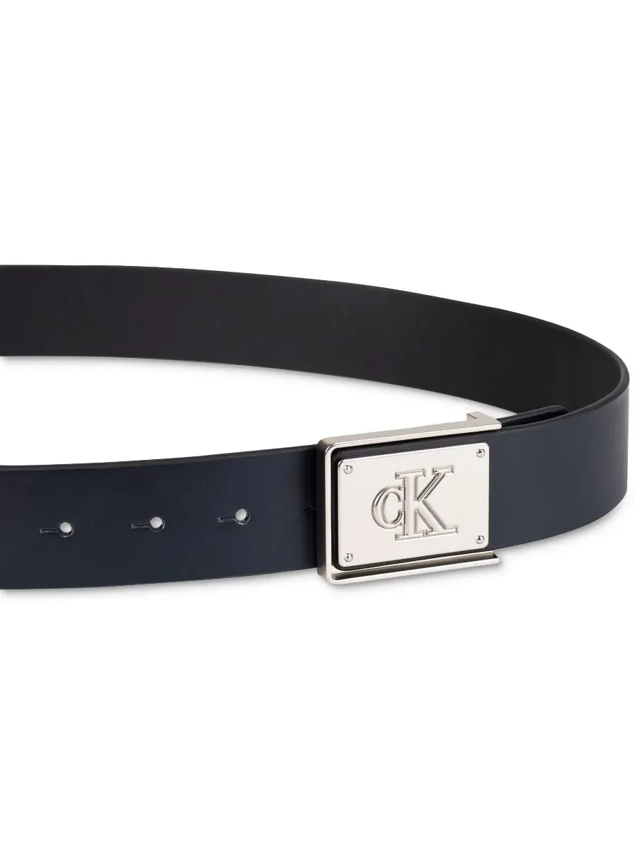 Мужской пояс CK Plate Plaque Calvin Klein — изображение 4 из 7, черный
