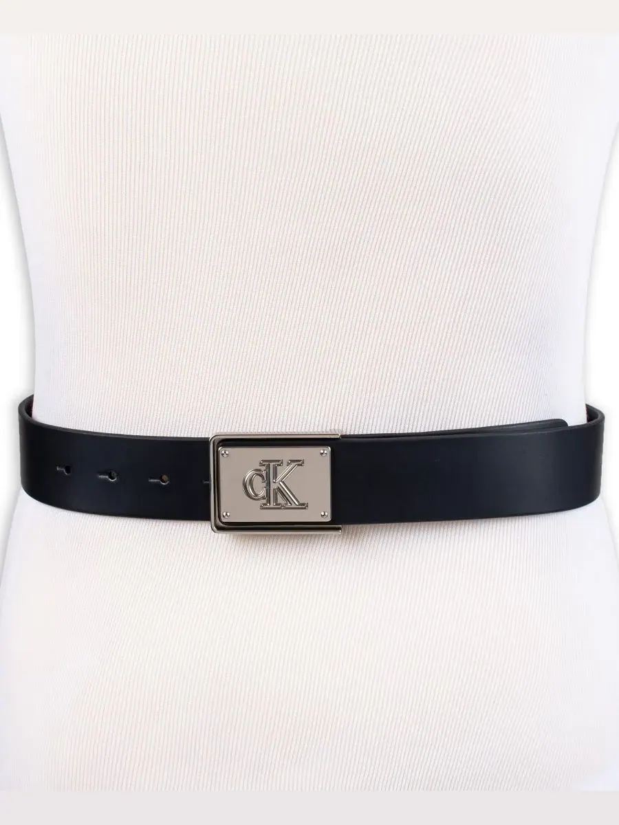 Мужской пояс CK Plate Plaque Calvin Klein — изображение 5 из 7, черный
