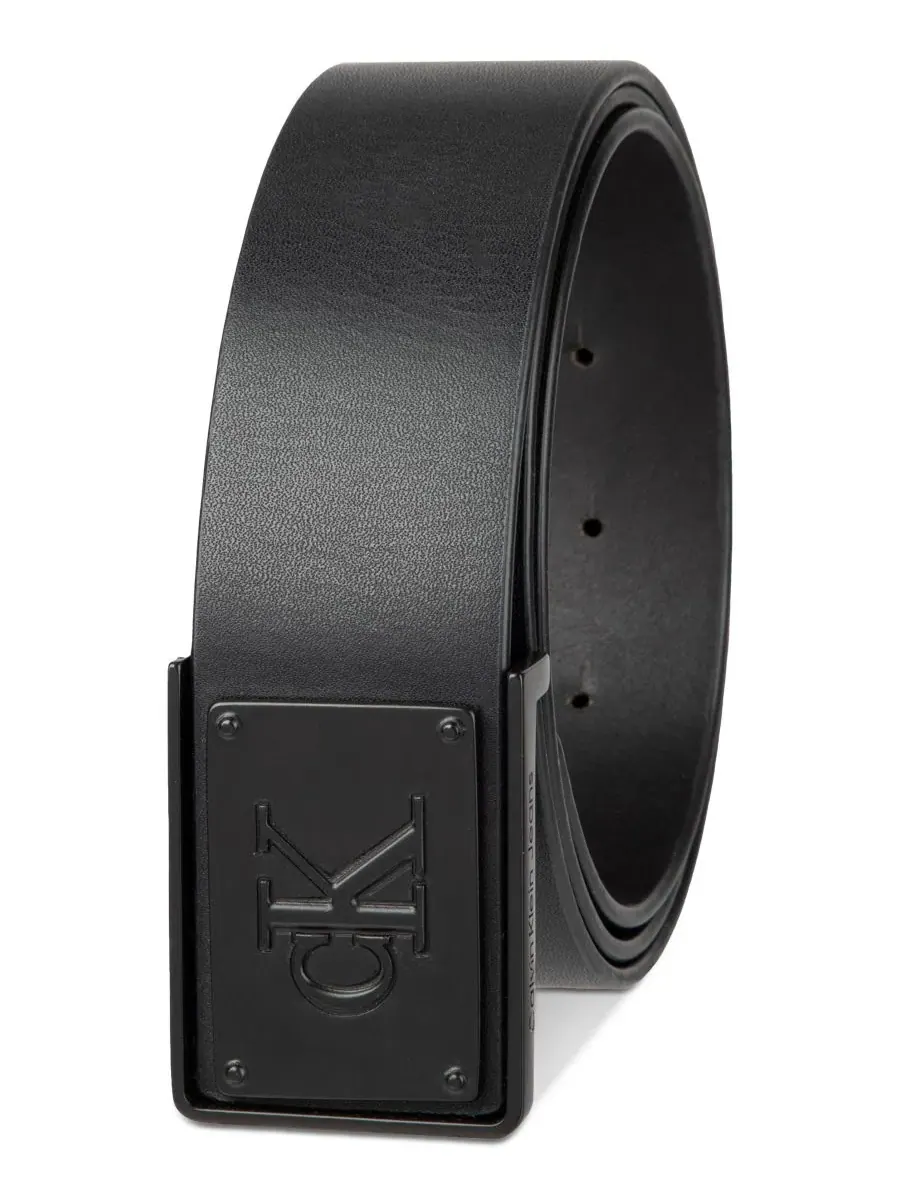 Мужской пояс CK Plate Plaque Calvin Klein — изображение 6 из 7, черный