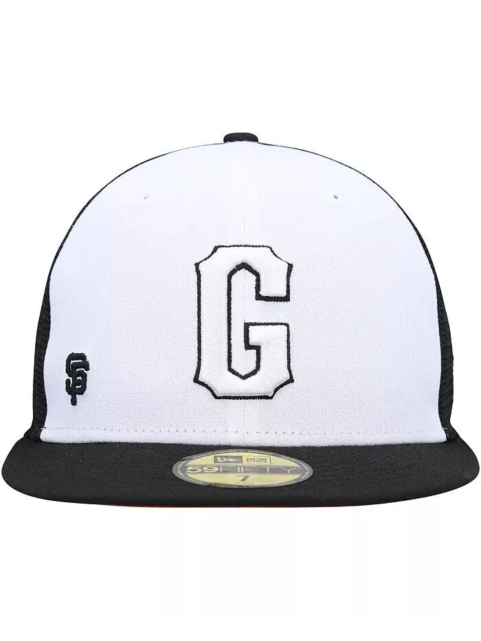 Мужская бело-черная кепка San Francisco Giants 2023 для тренировок на поле 59FIFTY New Era — изображение 2 из 3, белый черный