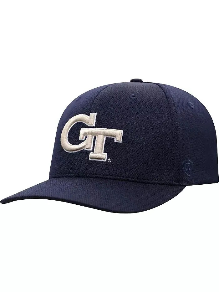 Мужская темно-синяя бейсболка Georgia Tech Yellow Jackets Reflex Logo Flex Top of the World — изображение 1 из 4