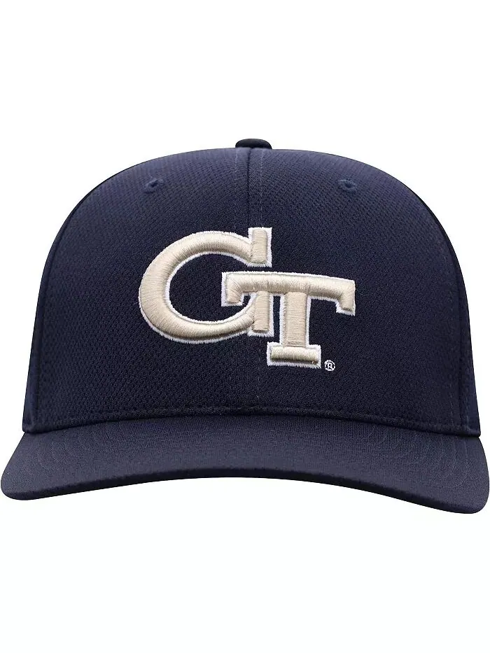 Мужская темно-синяя бейсболка Georgia Tech Yellow Jackets Reflex Logo Flex Top of the World — изображение 2 из 4