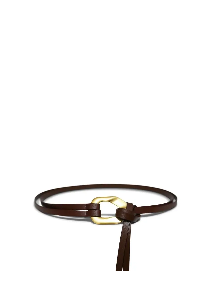 Ремень с золотистой пряжкой Dream On Belt Belle & Bloom — изображение 5 из 6, коричневый