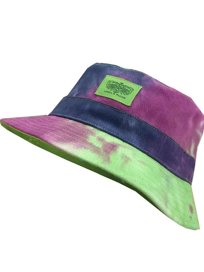 Унисекс реверсивная бейсболка Tie Dye с двусторонним ношением Angela & William — изображение 2 из 2, розовый