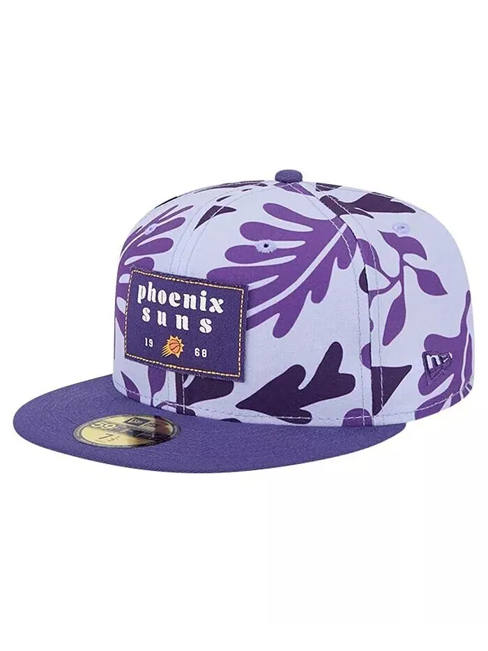 Мужская фиолетовая шляпа Phoenix Suns Palm Fronds, 2 тона 59FIFTY, приталенная шляпа New Era