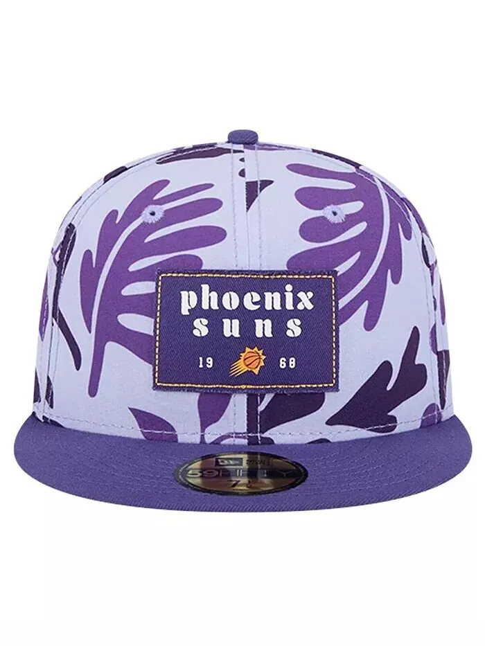 Мужская фиолетовая шляпа Phoenix Suns Palm Fronds, 2 тона 59FIFTY, приталенная шляпа New Era — изображение 2 из 4, фиолетовый