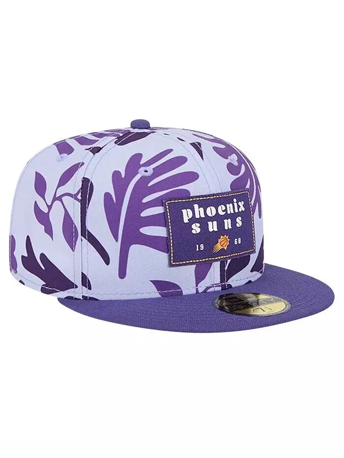 Мужская фиолетовая шляпа Phoenix Suns Palm Fronds, 2 тона 59FIFTY, приталенная шляпа New Era — изображение 3 из 4, фиолетовый