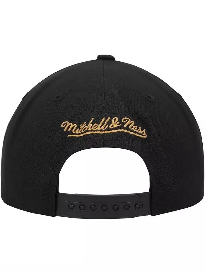 Мужская черная кепка Vegas Golden Knights Core Team Script 2.0 Snapback Mitchell & Ness — изображение 3 из 4, черный
