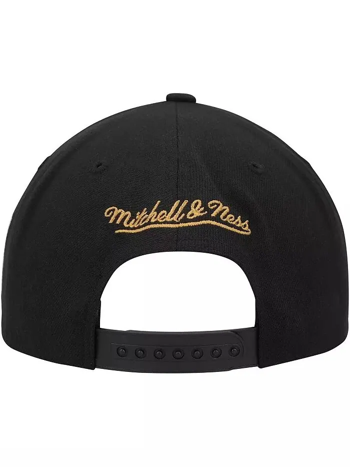 Мужская черная бейсболка Vegas Golden Knights Core Team Script 2.0 Snapback Mitchell & Ness — изображение 3 из 4