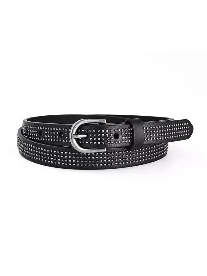 Женский кожаный ремень Stud Soul OLD TREND — изображение 1 из 9, черный