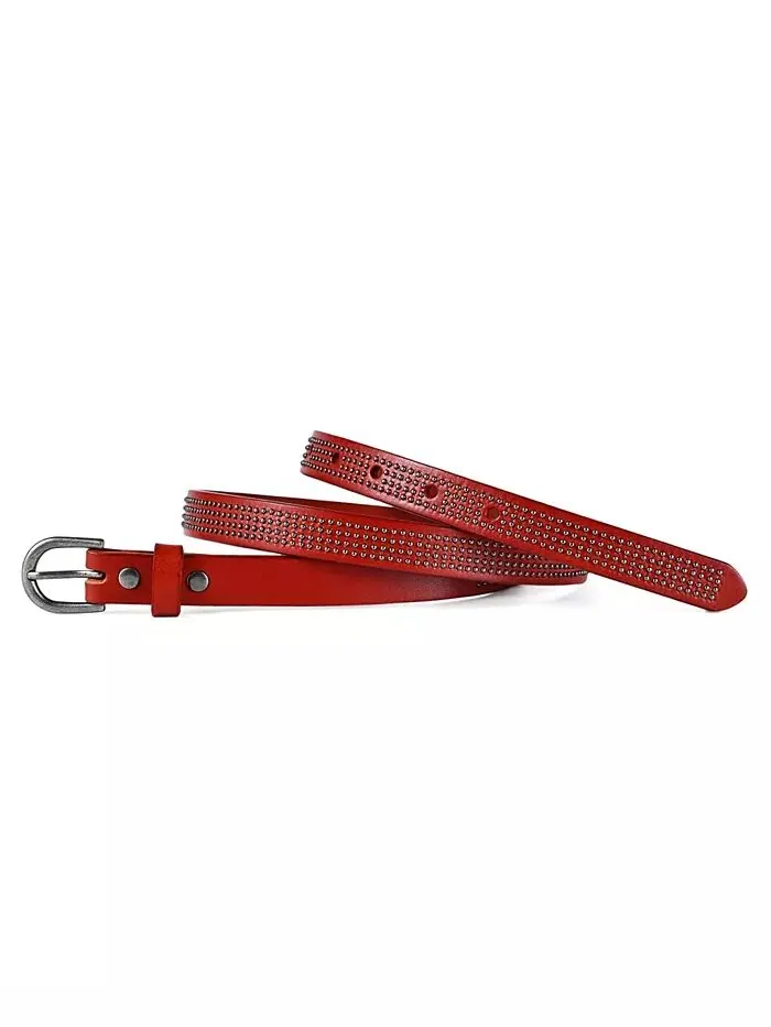 Женский кожаный ремень Stud Soul OLD TREND — изображение 3 из 15, коричневый