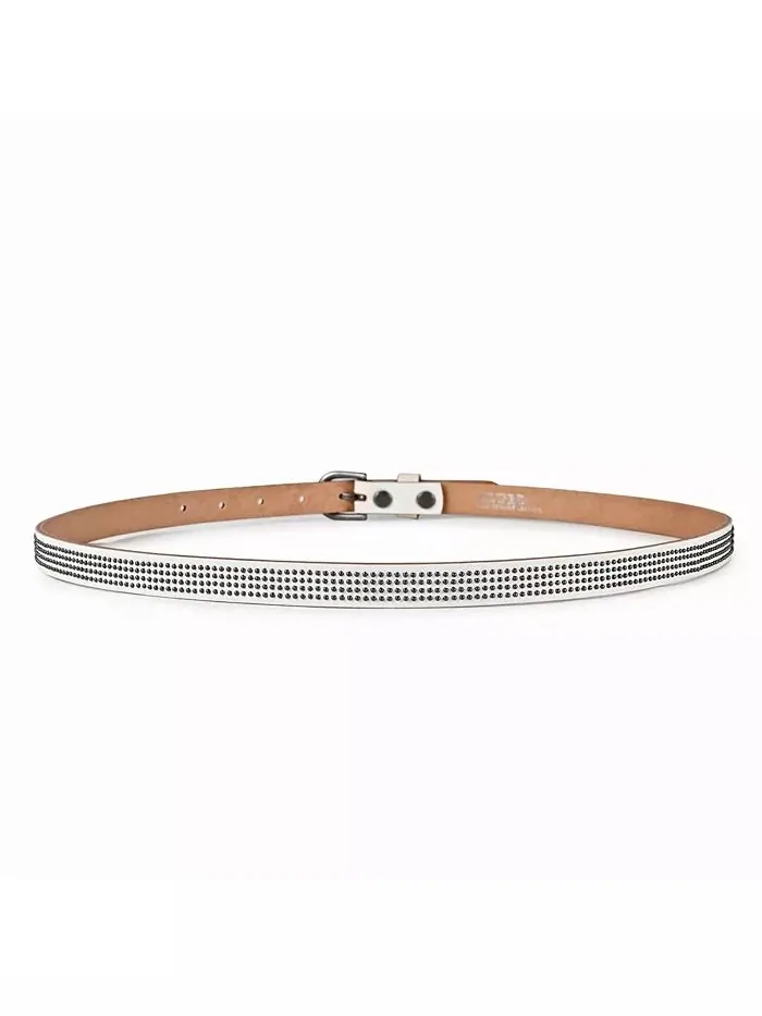 Женский кожаный ремень Stud Soul OLD TREND — изображение 7 из 15, белый